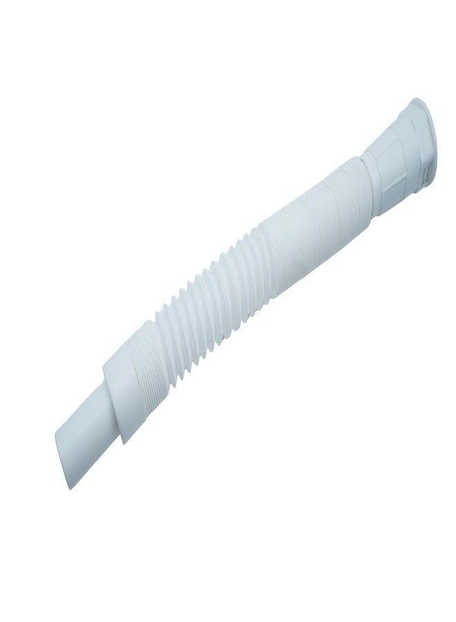 LuvBath Fitting White PVC Waste Pipe with Heavy Socket | Flexible Collapsible Drain Hose for Kitchen Sink and Bathroom Basin | 36 Inch Outlet Pipe 1 Piece - Image 1